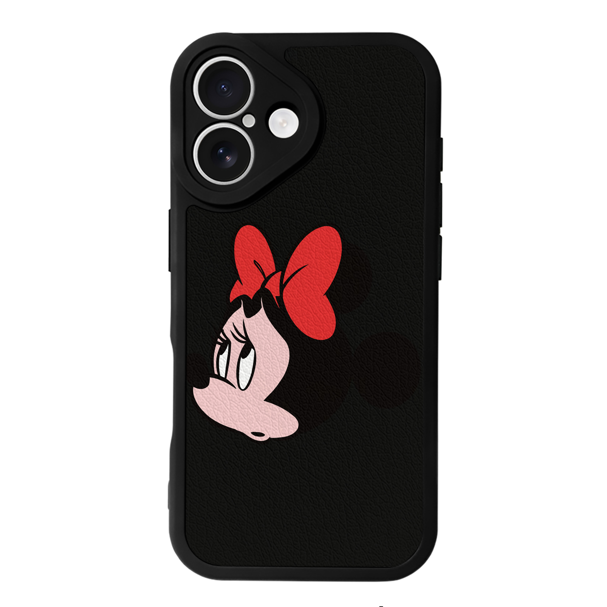 （画像用） ミッキーマウス Mickey Mouse 【iPhone 16シリーズ対応】シリコンスマホケース（レザー調） 材質：シリコン